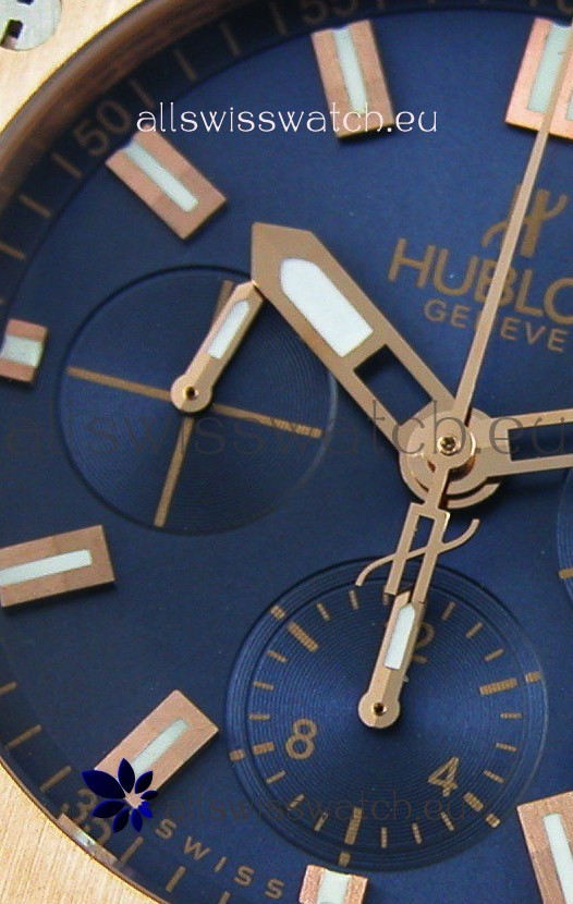 IMG_9081 Hublot Big Bang Pink Gold Blue1:1 Mirror Replica 4