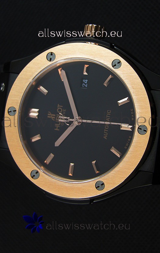 IMG_9081 Hublot Classic Fusion Ceramic King Gold Black Dial- 1:1 Mirror Replica 4