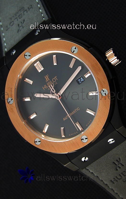 IMG_9081 Hublot Classic Fusion Ceramic King Gold Grey Dial- 1:1 Mirror Replica 4