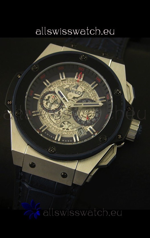 IMG_9081 Hublot Big Bang King Steel Skeleton Dial Quartz 45MM Replica 4