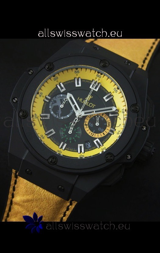 IMG_9081 Hublot Big Bang Yellow Skeleton Quartz 45MM Replica 4