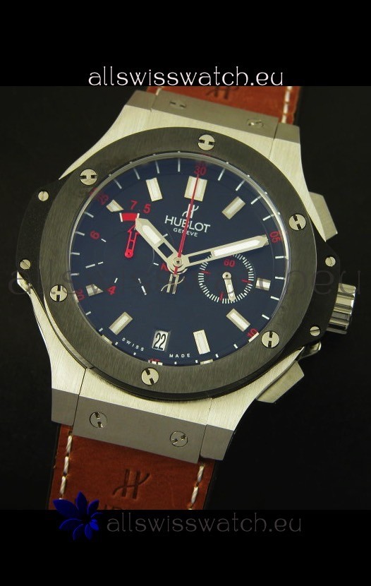 IMG_9081 Hublot Big Bang Stainless Ceramic Bezel Quartz 45MM Replica 4
