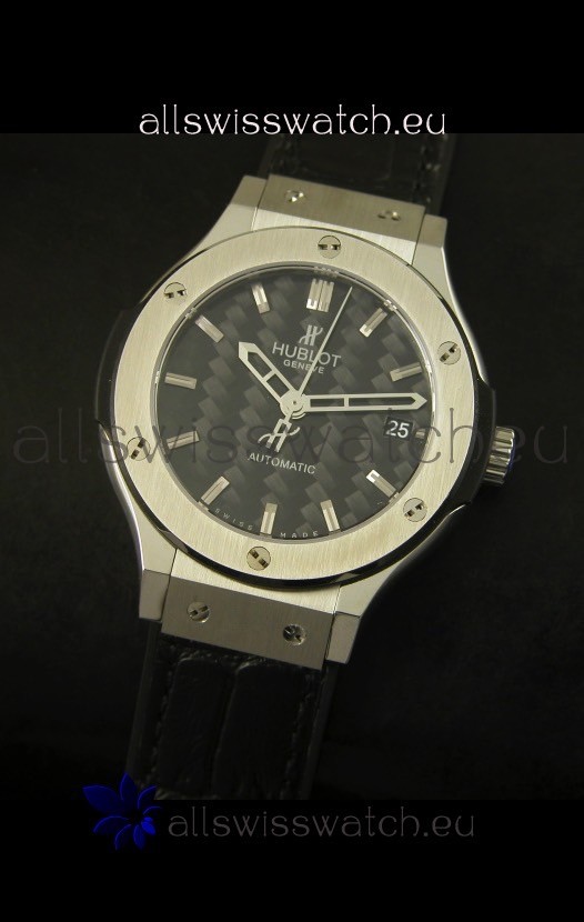 IMG_9081 Hublot Classic Fusion 39MM Steel Case Carbon Dial Replica 4