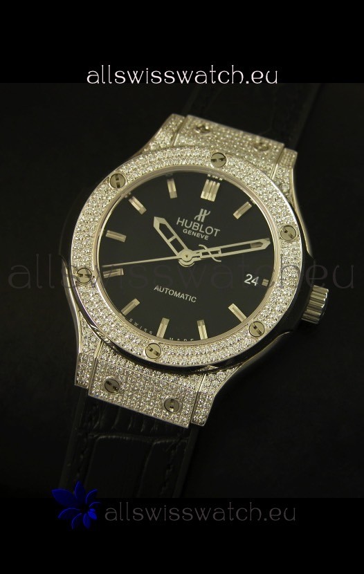 IMG_9081 Hublot Classic Fusion 39MM Diamonds Encrusted Case Replica 4