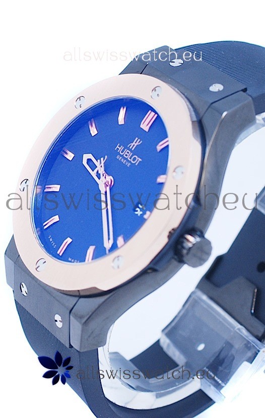 IMG_9081 Hublot Classic Fusion Rose Gold Double Plated Bezel Replica 4