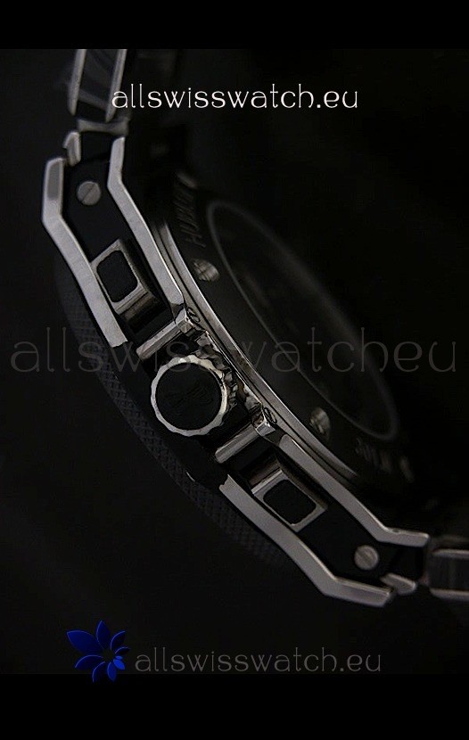 IMG_9081 Hublot Big Bangin Steel Strap Ceramic Bezel Replica 4