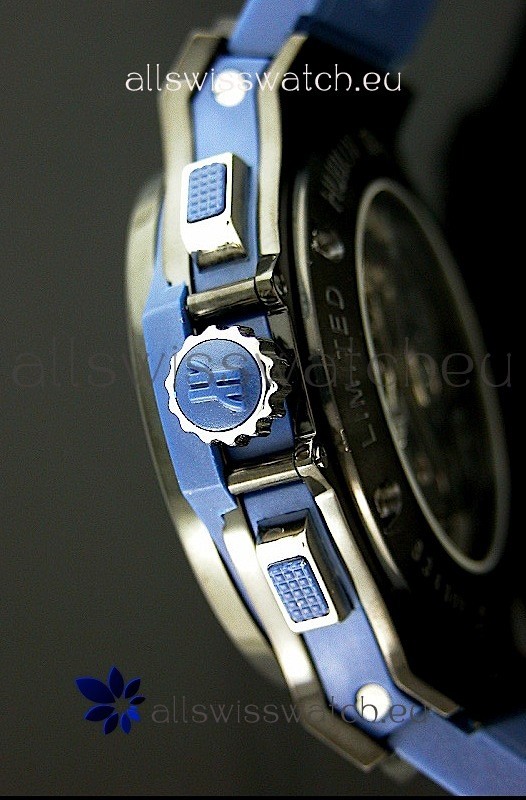 IMG_9081 Hublot Big Bang All Black Edition in Purple Strap and Baguette Diamonds Bezel Replica 4