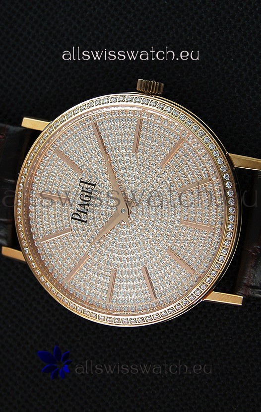 IMG_9081 Piaget Altiplano G0A36128 Paved Diam Dial Quartz in Pink Gold Case Replica 4