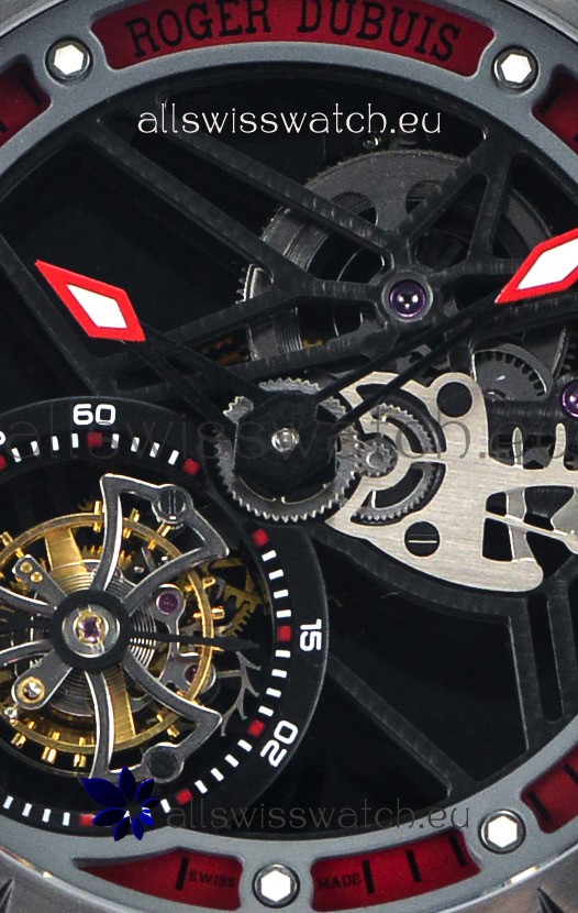 IMG_9081 Roger Dubuis Excalibur Spider Flying Tourbillon Skeleton Titanium Casing 1:1 Mirror Replica 4