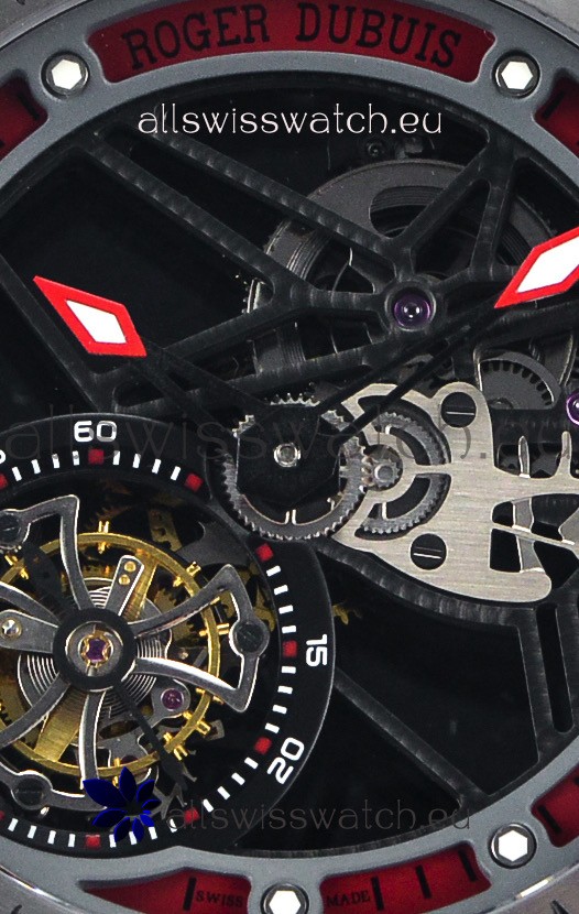 IMG_9081 Roger Dubuis Excalibur Spider Flying Tourbillon Skeleton Titanium Casing 1:1 Mirror Replica 4