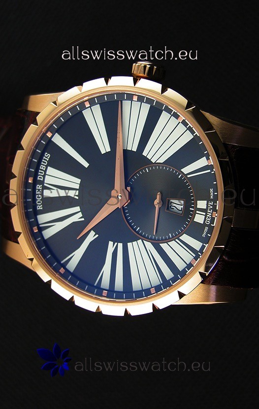 IMG_9081 Roger Dubuis Excalibur RDDBEX0587 Pink Gold Grey Dial Replica 4