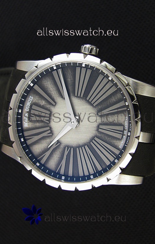 IMG_9081 Roger Dubuis Excalibur Steel Case Grey Dial Replica 4