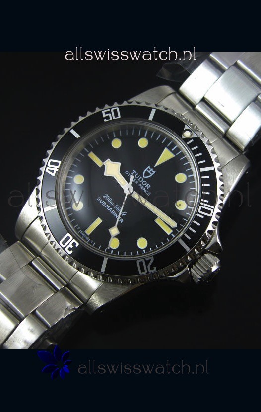 Tudor Oyster Prince Vintage 200M Black Dial Dot Markers 1:1 Mirror Replica 4