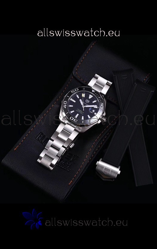 IMG_9081 Tag Heuer Aquaracer Calibre 5 1:1 Mirror Black Dial Replica 4