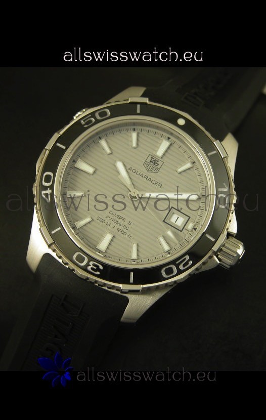 IMG_9081 Tag Heuer Aquaracer Calibre 5 Grey Dial - 1:1 Mirror Edition Replica 4