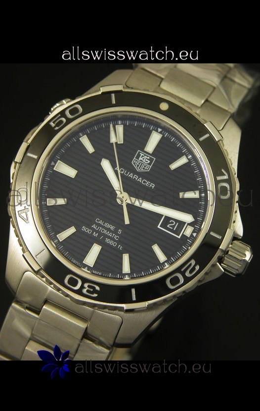 IMG_9081 Tag Heuer Aquaracer Calibre 5 Black Dial - 1:1 Mirror Edition Replica 4