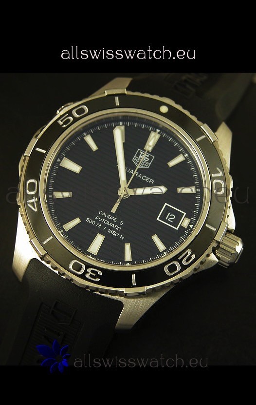 IMG_9081 Tag Heuer Aquaracer Calibre 5 Black Dial - 1:1 Mirror Edition Replica 4
