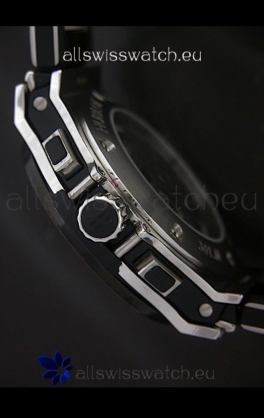 IMG_9081 Hublot Big Bang Steel/Rubber Strap in Black Dial Ceramic Bezel Replica 4
