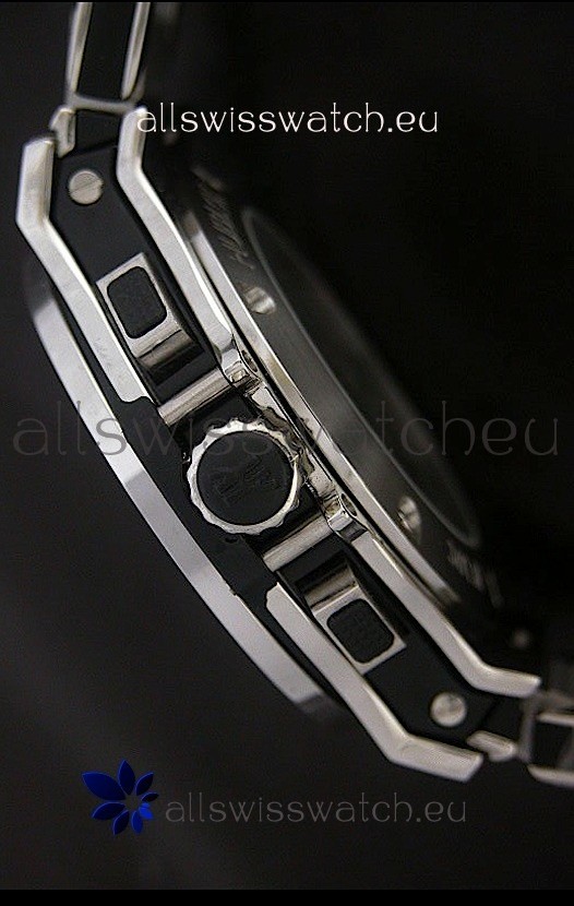 IMG_9081 Hublot Big Bang Steel Strap in Black Dial with Steel Bezel Replica 4
