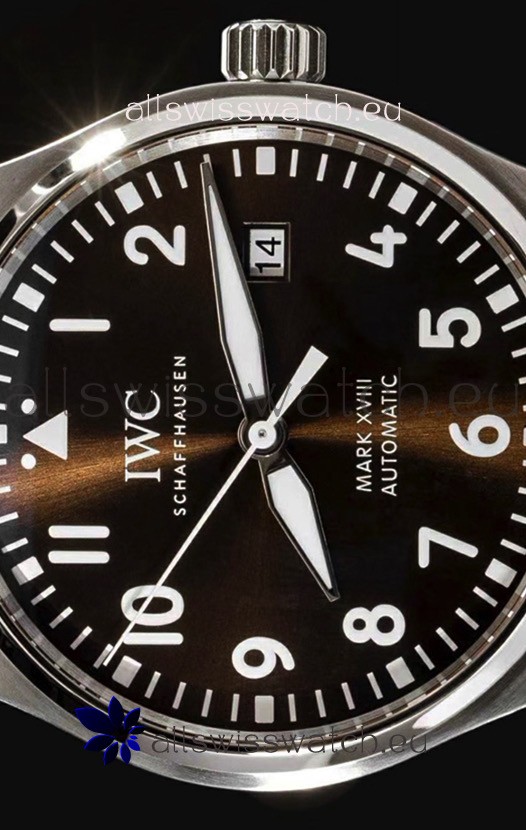 IMG_9081 IWC MARK XVIII Antoine de Saint-Exupéry Edition in 904L Brown Dial 40MM - 1:1 Mirror Replica 4