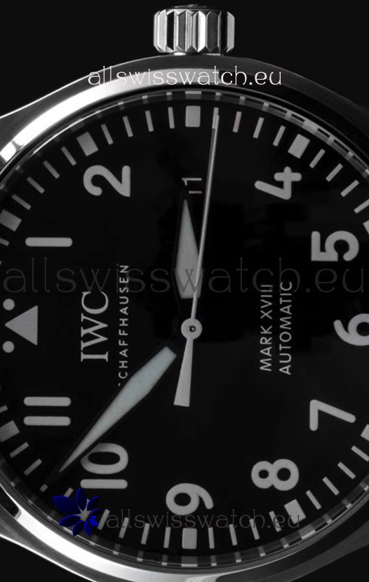 IMG_9081 IWC MARK XVIIIin 904L Steel Black Dial 40MM - 1:1 Mirror Replica 4