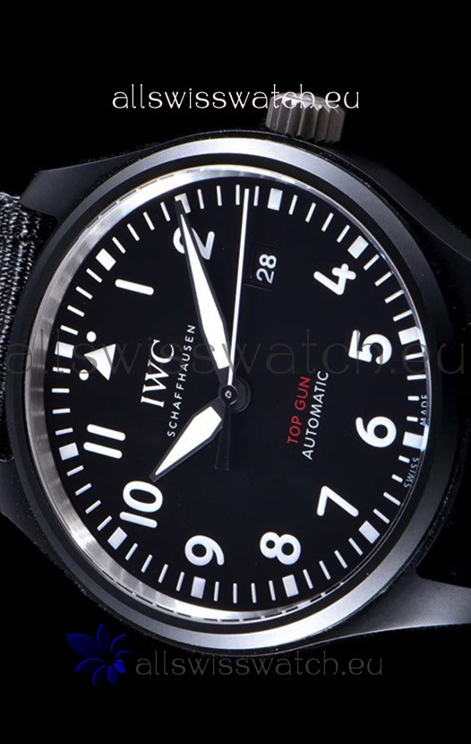 IMG_9081 IWC Pilot's Automatic Top Gun 1:1 Mirror in Ceramic Case Replica 4