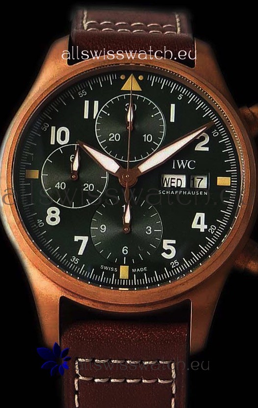 IWC Pilot's Chronograph Spitfire Broze Case - 1:1 Mirror Replica 4