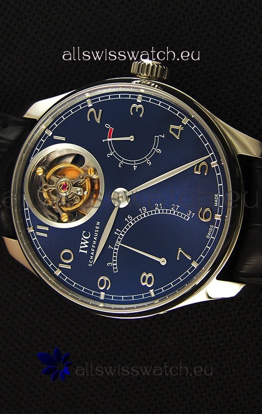 IMG_9081 IWC Portugieser Tourbillon Mystere Retrograde Blue Dial UPDATED 2019 Version Replica 4