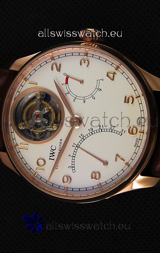 IMG_9081 IWC Portugieser Tourbillon Mystere Retrograde IW504402 Pink Gold UPDATED 2019 Version Replica 4