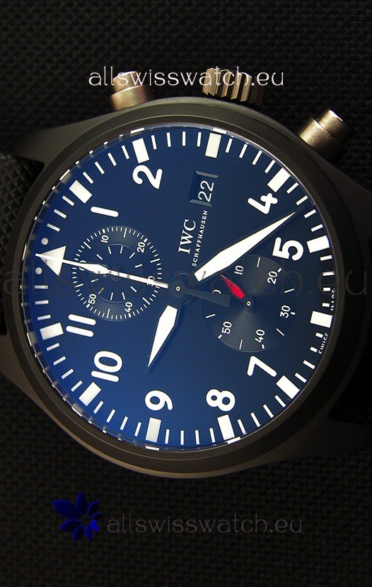 IMG_9081 IWC Pilot's Top Gun Chronograph IW389001 1:1 Ceramic Case Ultimate Mirror Replica 4