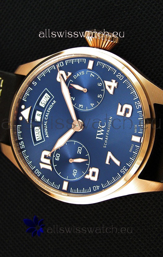 IMG_9081 IWC Big Pilot Annual Calender Steel Blue Dial 1:1 Mirror Replica 4