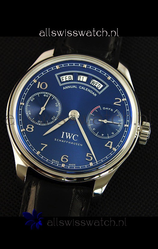 IMG_9081 IWC Portugieser Annual Calender Midnight Blue IW503502 1:1 Mirror Replica 4