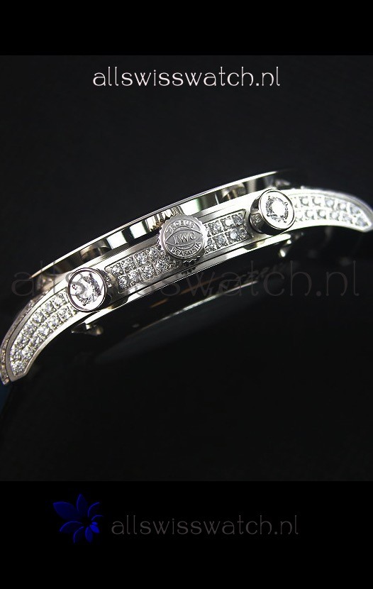IWC Portuguese Chronograph White Dial with Diamonds 1:1 Mirror Replica 4