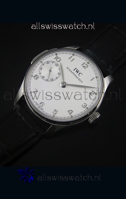 IMG_9081 IWC Portuguese Handwind Ref# IW5242 1:1 Mirror White Dial Replica 4