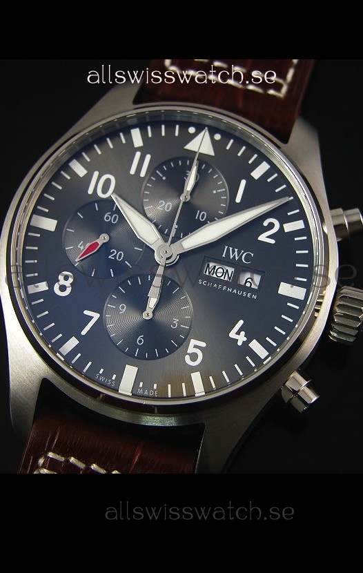 IMG_9081 IWC IW377719 Pilot's Chronograph Spitfire 1:1 Mirror Updated Version Replica 4