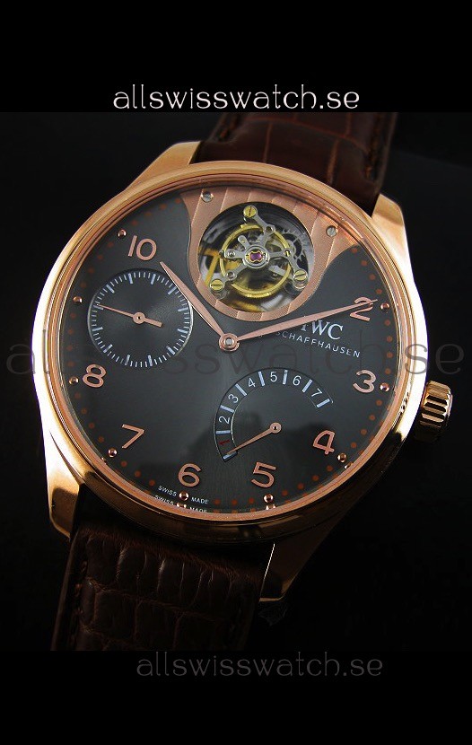 IMG_9081 IWC IW504602 Portugieser Tourbillon Rose Gold in Grey Dial Replica 4