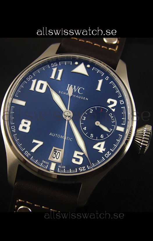 IMG_9081 IWC Big Pilot - Functional Power Reserve Blue Dial 1:1 Mirror Replica 4