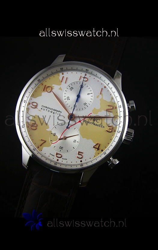 IWC Portuguese Chronographin Map Printed Dial - 1:1 Mirror Edition Replica 4