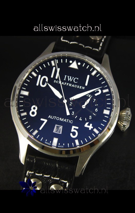 IMG_9081 IWC Big Pilot Steel in Black Dial - Updated Case Version Replica 4