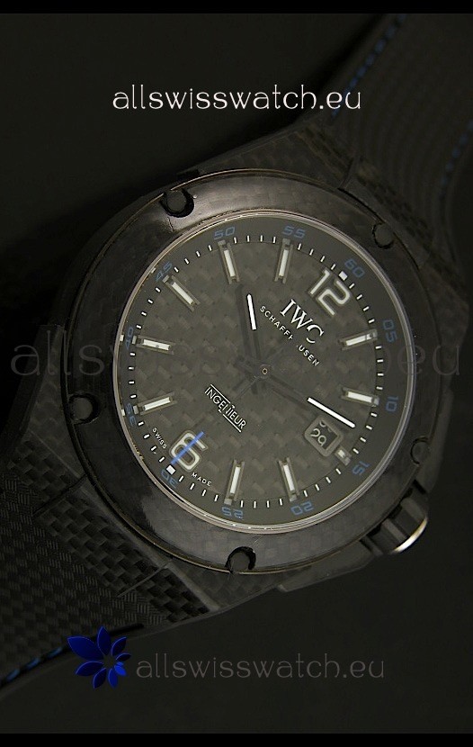 IMG_9081 IWC Ingenieur Carbon Casingin Black Carbon Dial Replica 4