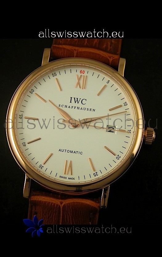IMG_9081 IWC Portofino Automatic Pink Gold Top Grade Replica 4