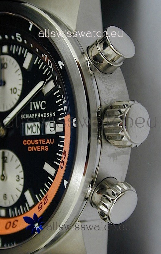 IWC Cousteau Divers in Black Dial Replica 4