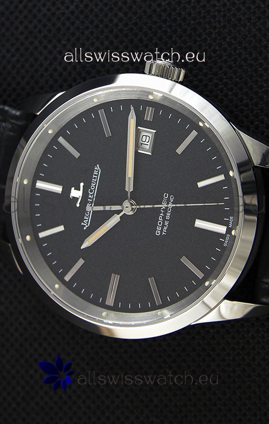IMG_9081 Jaeger LeCoultre Geophysic True Second Steel Case Black Dial Replica 4