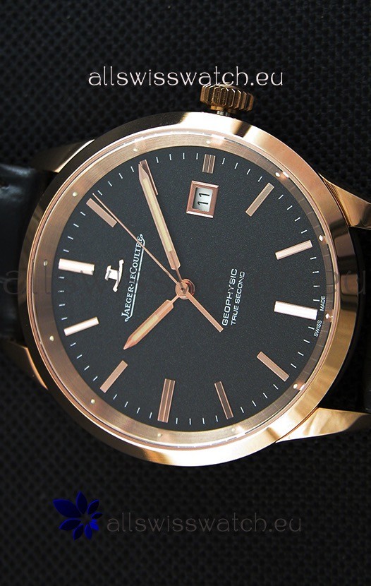 IMG_9081 Jaeger LeCoultre Geophysic True Second Pink GoldBlack Dial Replica 4