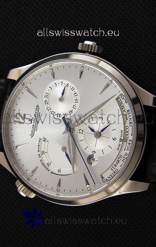 IMG_9081 Jaeger LeCoultre Master Geographic Power Reserve Steel Case Steel Dial Replica 4