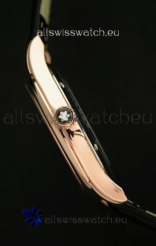 IMG_9081 Montblanc Pure Mechanique Horlogere Rose Gold in Mop Pink Dial Replica 4