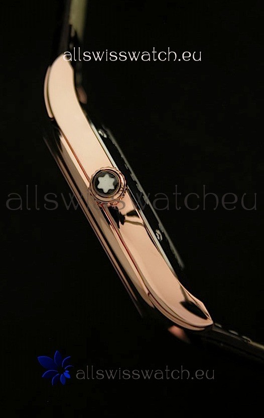 IMG_9081 Montblanc Pure Mechanique Horlogere Rose Gold in Mop White Dial Replica 4