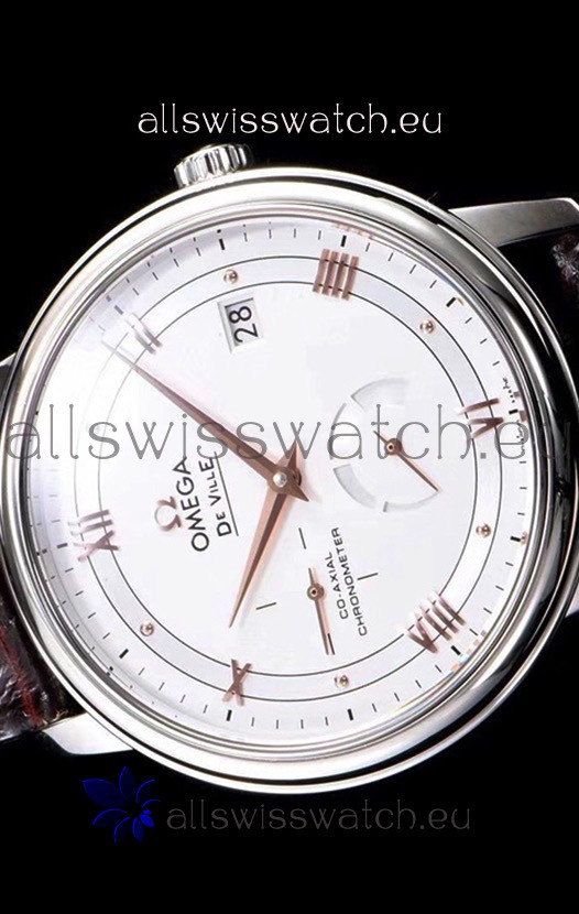IMG_9081 Omega De Ville Prestige Power Reserve 904L Steel 1:1 Mirror White dial Replica 4