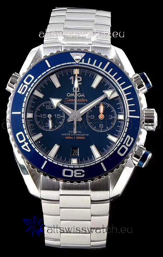 IMG_9081 Omega Planet Ocean 600M Chronograph 904L Steel Blue Dial 1:1 Mirror Replica 4