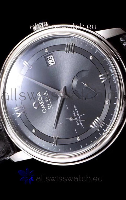 IMG_9081 Omega De Ville Prestige Power Reserve 904L Steel 1:1 Mirror Grey dial Replica 4